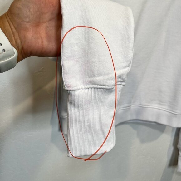 NWT Just Cavalli White cropped Crew-Neck sweatshirt Side Arm Logo Size M sweater - Picture 12 of 14